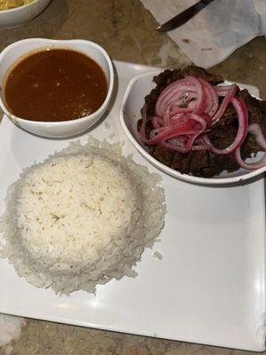 Skirt steak, Rice and Beans