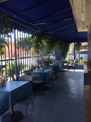 Redecorated outdoor seating