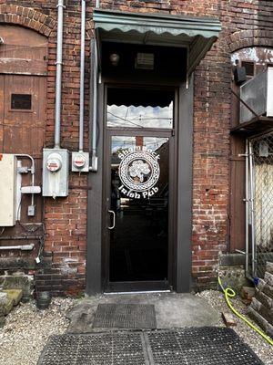 The door going into the bar from the patio/smoking area.