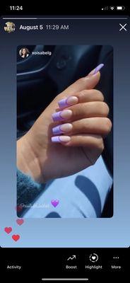 Purple French Tip