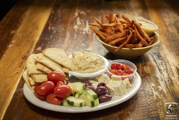 Hummus and Sweet Potato Fries