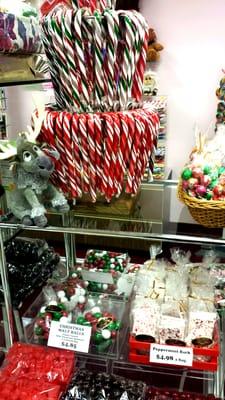 Malt balls, peppermint bark, and candy canes galore!