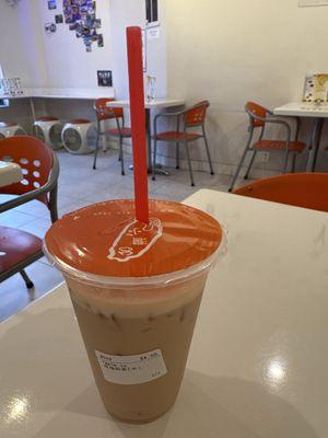 Rose milk tea 100% sugar