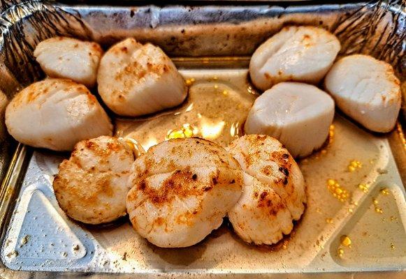 Broiled Cape May Deep Sea Scallops: Fresh, tender, and juicy. $25.50