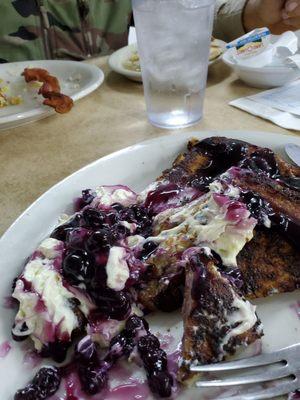 Blueberry cheesecake French toast.