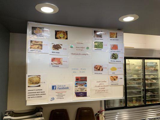 Menu board