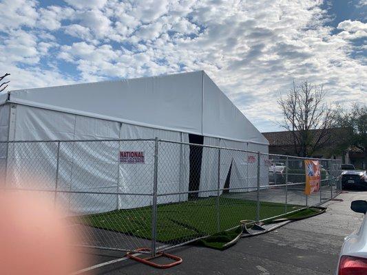 Tent for outdoor workouts