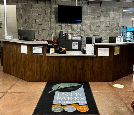 The front desk!