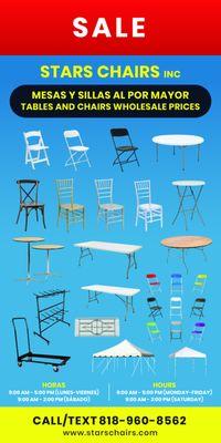 Wholesale Tables chairs Sillas mesas