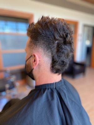 Mullet with skin fade