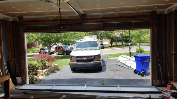 garage door installation work we did in Silver Spring.