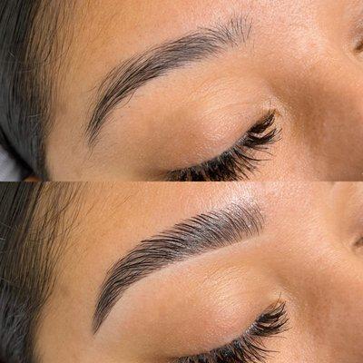 Brow lamination + tint + wax by Tiffany