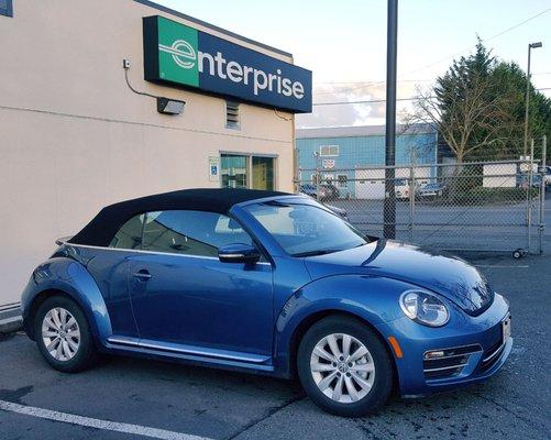 My rental car was really cute! 2018 VW Beetle convertible