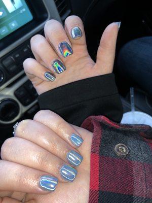 Holographic nails