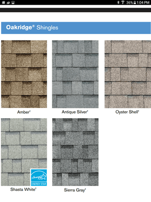 Owens corning just released 4 new colors to add to the cool roof energy star list