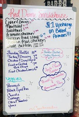 Daily Menu board