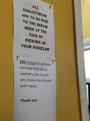 Want a personal estimate outside of the estimate first given to you? Be prepared to pay.