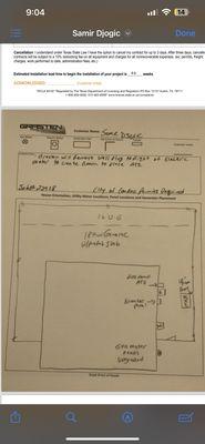 Section of contract stating outlet needs to be removed but it was not.