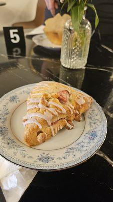 Strawberry white chocolate scone