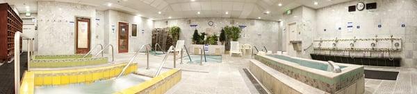 Soak away your stress in any of our five different temperature hydrotherapy pools (chlorine free).