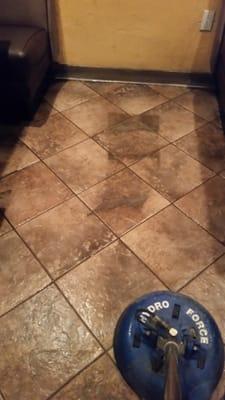 Cleaning tile and grout