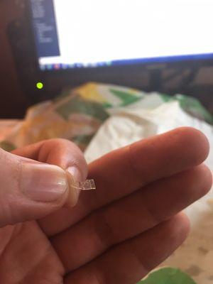 Found a chunk of plastic in my food. Will not be going back.