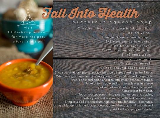 Fall into Health with this butternut squash recipe!  #getit #yum