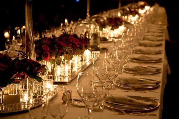 Night wedding reception