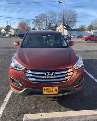 Car after repair replacement of Headlight assembly, new hood, new grill, new bumper) paint matched perfectly