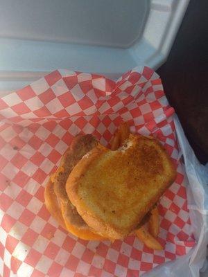 Turkey burger on Texas toast.