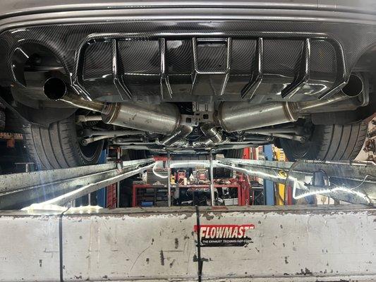 Q50 exhaust install.