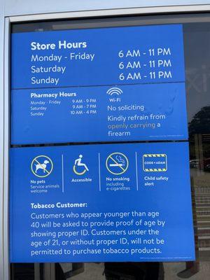 Store hours