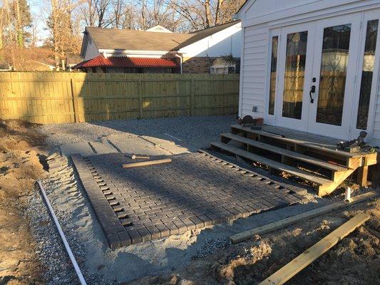 Brick paver patios