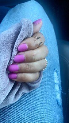 My new favorite color Thanks Ken  ~Gel manicure with matte top coat on natural nails