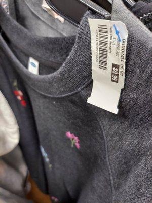 Prices are insane!! $10 for used old navy sweater