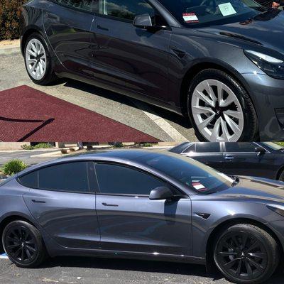 My Tesla model 3 before and after pics