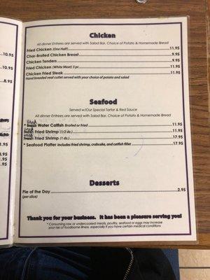 lunch menu