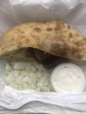 Small Portion cevapi sandwich