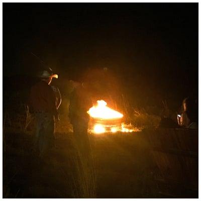 Fire pit at XO Ranch