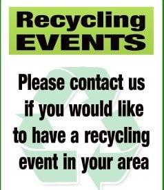 We can do a recycling event at your company/church/school