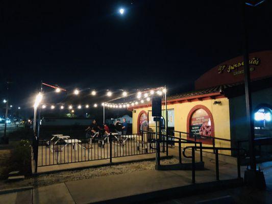 Outside dining area