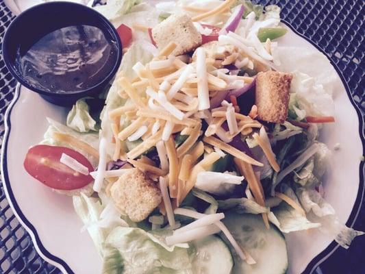 Side salad with balsamic dressing