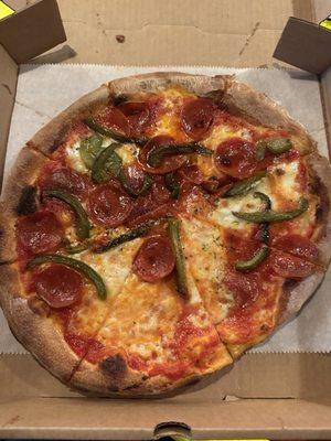 12" Pepperoni and Green Peppers