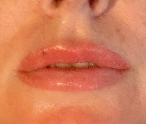 Lip blushing ~ lips look fuller and more subtle vibrant now