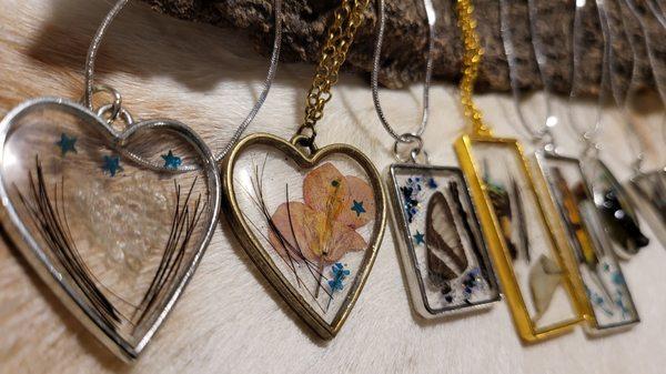 Make your own Resin Jewelry with Bones & butterfly wings  in our Owl Pellet  Jewelry Workshop.