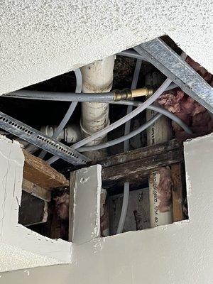 Repiping project inside of apartment