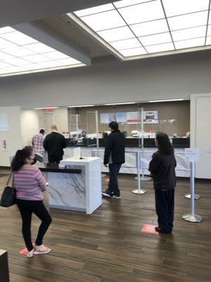 Don't worry, our ONE teller can help the 20+ people waiting ..,