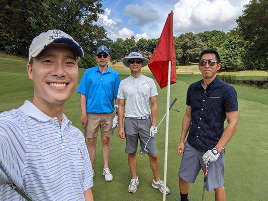 Golf crew. 3rd green.