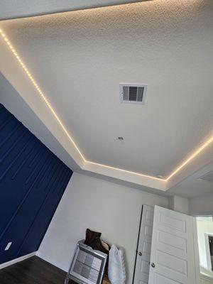 Accent wall and lights