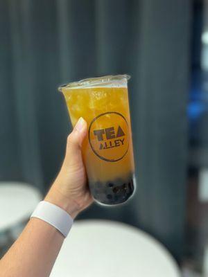 Passion Fruit Green Tea with Boba